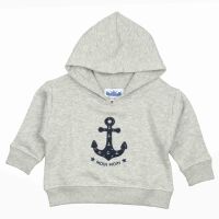 Kapuzenshirt "Moin, Moin mit Anker", grau melange