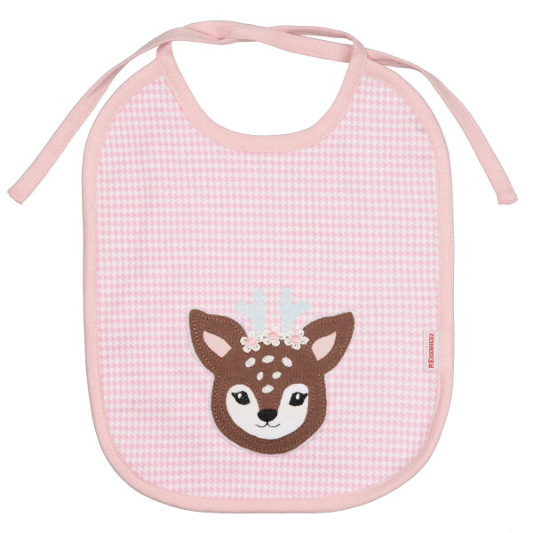 Lätzchen "Bambi" Hahnentritt rosa