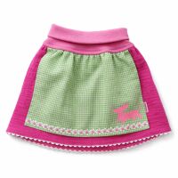 Trachtenrock, Musselin pink, Glitzerdackel