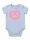 Kurzarm Body mit "Glitzerbrezel",  rauchblau