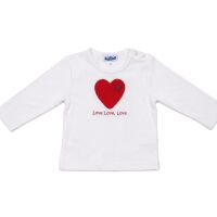 Longsleeve "Chenille-Herz" weiß