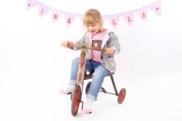 Kapuzenjacke mit Geweih, rosa Applikation