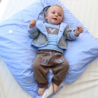 Kapuzenjacke mit Geweih, hellblaue Applikation