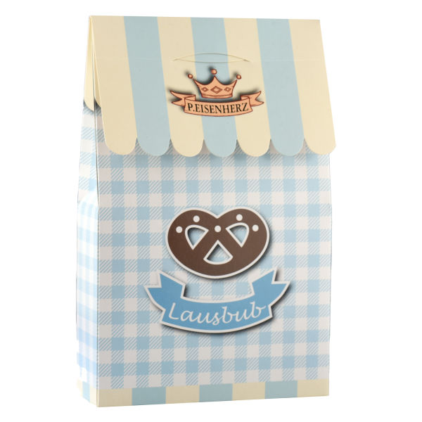 Geschenkverpackung Design "Lausbub" hellblau