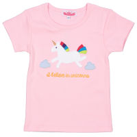 T-Shirt I believe in unicorns rosa