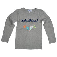 Longsleeve "Schulkind!" A,B,C grau