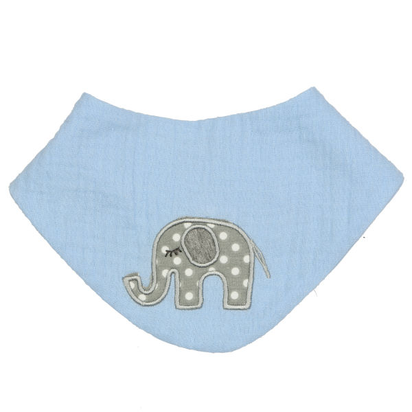 Babyhalstuch Motiv "Elefant" mit Druckerverschluß rosa