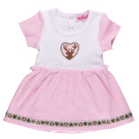Dirndl BodyHirsch, rosa/weiß