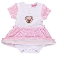 Dirndl BodyHirsch, rosa/weiß