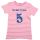 T-Shirt "Ich bin schon 1" rosa/weiß mit hellblau Gr.86