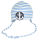 Babymütze mit Ohren Applikation Anker, hellblau/weiß