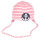 Babymütze mit Ohren Applikation Anker, rosa/weiß