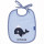 Lätzchen mit Motiv "Wal" personalisiert hellblau