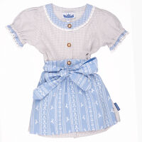 Dirndl mit Schürze, grau/blau
