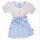 Dirndl mit Schürze, grau/blau