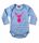 Langarm Body "Neon Hirsch" Hahnentritt/neonpink